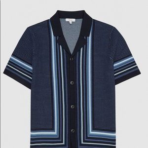 REISS MENS APPLETON SHIRT- Blue